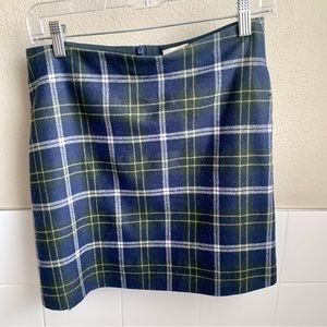 Aritzia Classic Mini Skirt in blue/yellow plaid